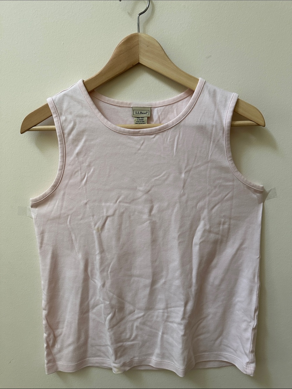 2/$20 L.L. Bean Light Pink Cotton Tank Top
